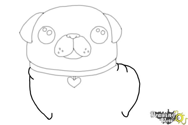 How to Draw a Kawaii Dog - Step 8