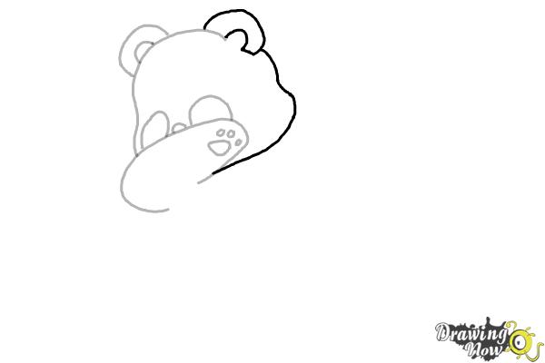 How to Draw Panda Dabbing - Step 5