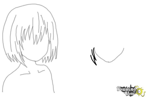 How to Draw Anime Girl Hair - Step 11