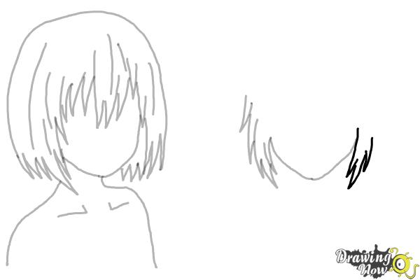 How to draw anime hair  Step by step easy! 