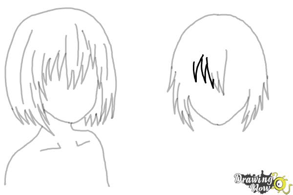 How to Draw Anime Girl Hair - Step 16