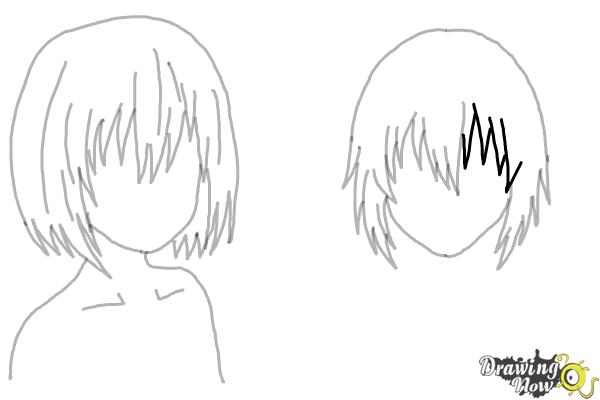 How to Draw Anime Girl Hair - Step 18