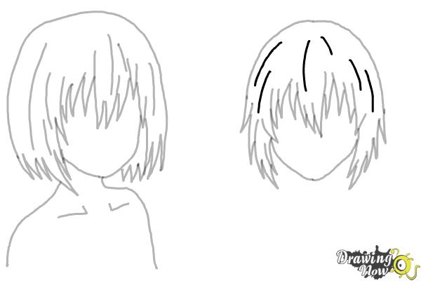 How to Draw Anime Girl Hair - Step 19