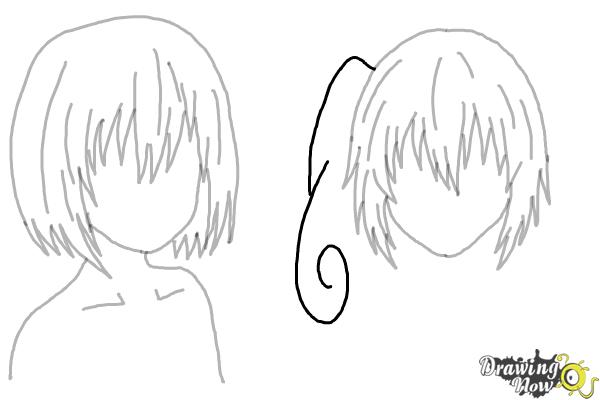 How To Draw Anime Girls Hair Step By Step!