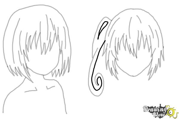 How to draw anime girl's hair (part-1) 