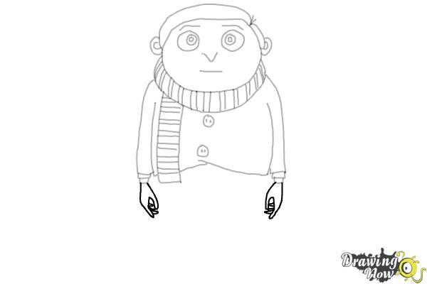How to Draw Little Gru from Minions : Rise of Gru - Step 14