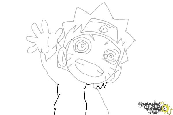 How to Draw Naruto Chibi Style - Step 13