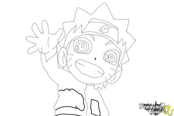 How to Draw Naruto Chibi Style - Step 14