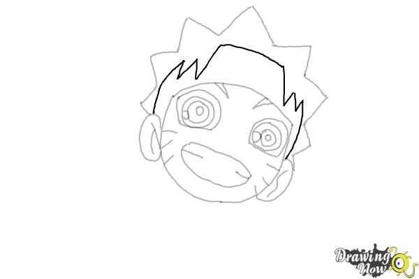 How to Draw Naruto Chibi Style - Step 8