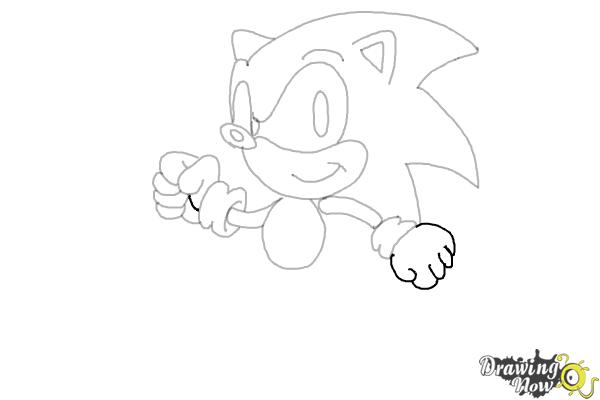 How to Draw Sonic the Hedgehog 2 - Step 10