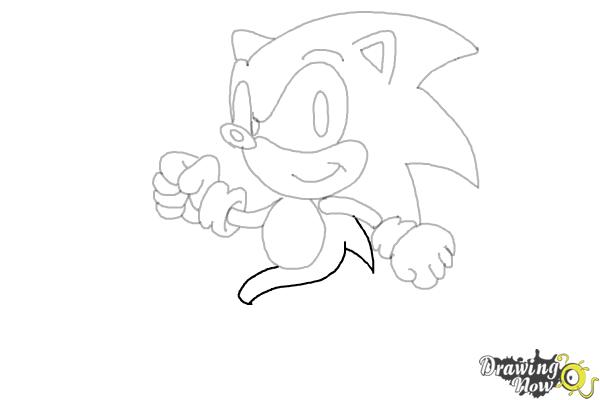 How to Draw Sonic the Hedgehog 2 - Step 11