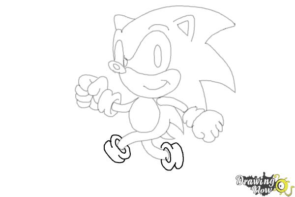 How to Draw Sonic the Hedgehog 2 - Step 13