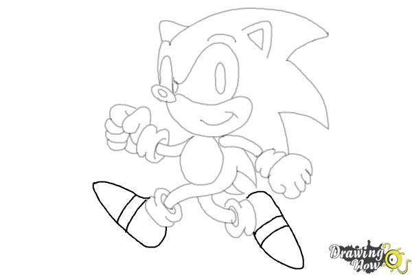 How to Draw Sonic the Hedgehog 2 - Step 14