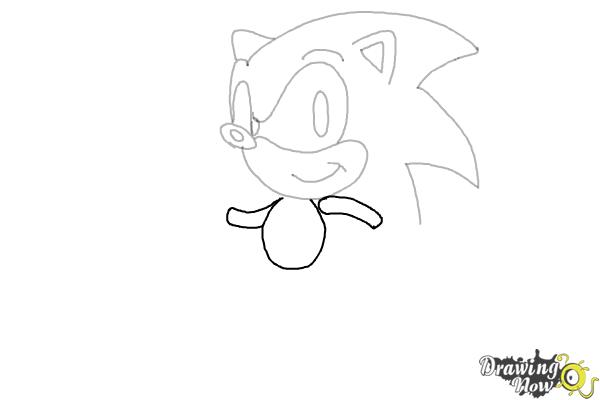 How to Draw Sonic the Hedgehog 2 - Step 7