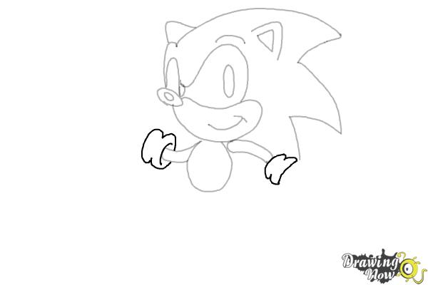 How to Draw Sonic the Hedgehog 2 - Step 8