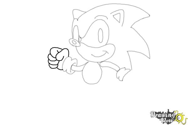 How to Draw Sonic the Hedgehog 2 - Step 9