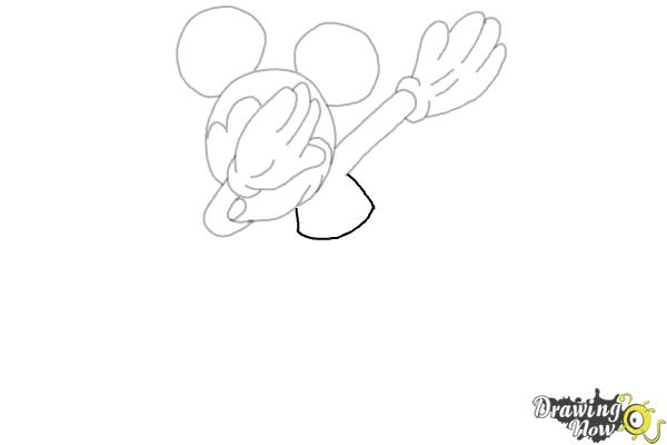 How to draw Mickey Mouse Dabbing - Step 10