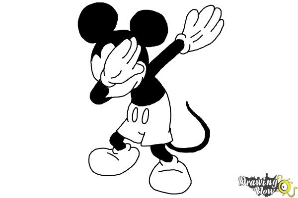 How to draw Mickey Mouse Dabbing - Step 16