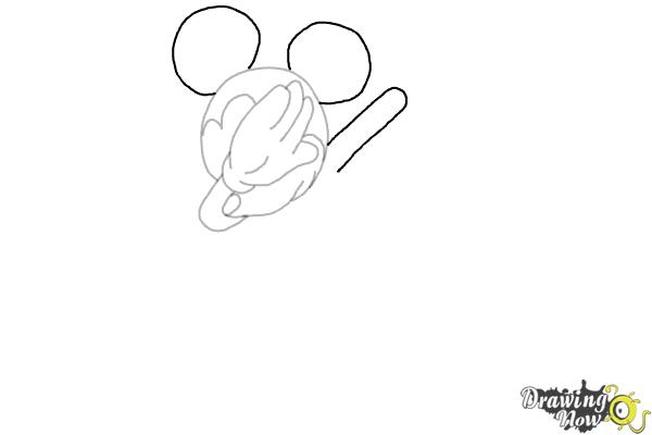 How to draw Mickey Mouse Dabbing - Step 7