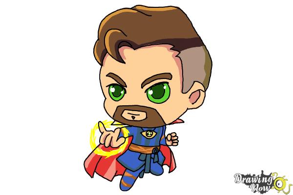 How to Draw Doctor Strange (Chibi) - DrawingNow