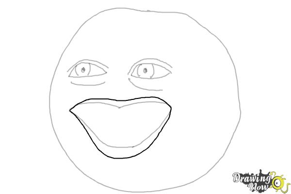 How to Draw Annoying Orange (Super Easy) - Step 6