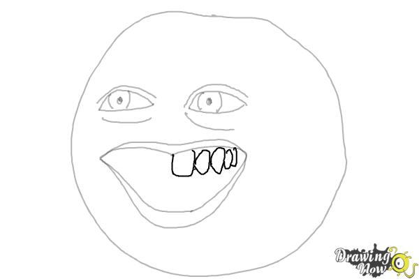 How to Draw Annoying Orange (Super Easy) - Step 7