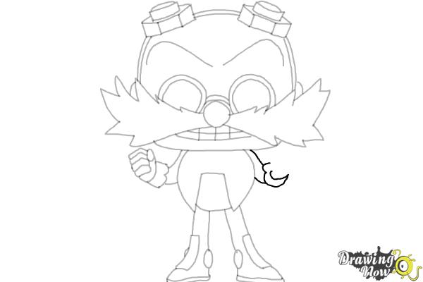 How to Draw Doctor Eggman from Sonic (Chibi) - Step 16