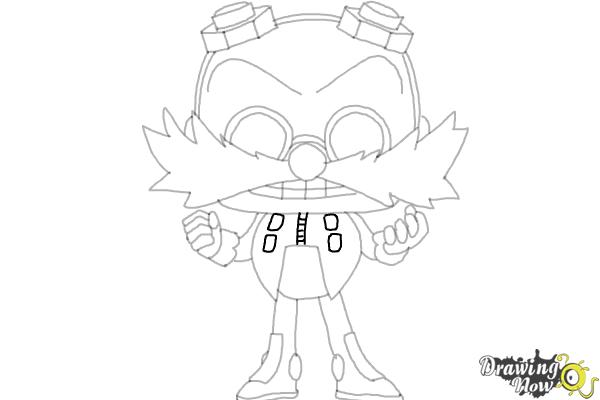 How to Draw Doctor Eggman from Sonic (Chibi) - Step 18