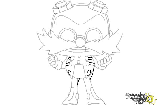 How to Draw Doctor Eggman from Sonic (Chibi) - Step 19