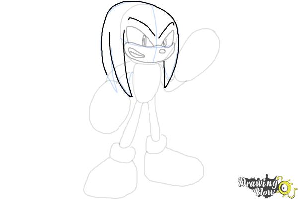 How to Draw Sonic - Knuckles the Echidna - Step 10