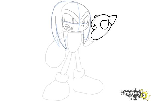 How to Draw Sonic - Knuckles the Echidna - Step 11