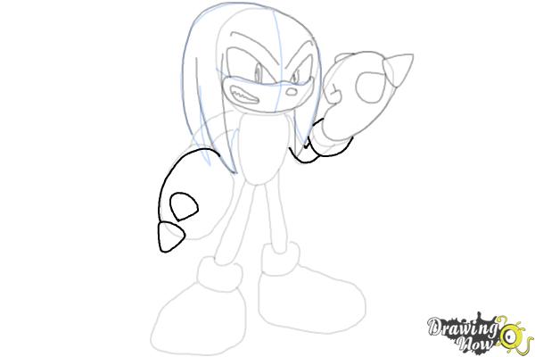 How to Draw Sonic - Knuckles the Echidna - Step 12