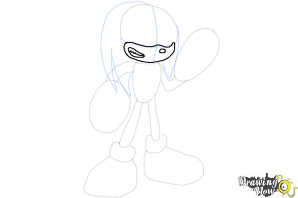 How to Draw Sonic - Knuckles the Echidna - Step 8