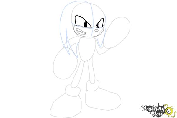 How to Draw Sonic - Knuckles the Echidna - Step 9