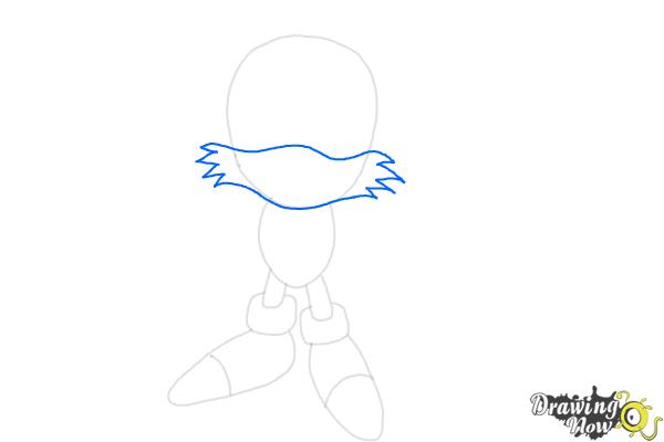 How to Draw Tails From Sonic 2 - Step 4