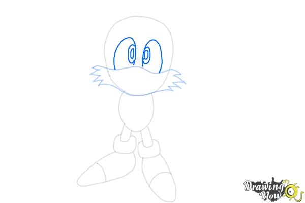 How to Draw Tails From Sonic 2 - Step 5