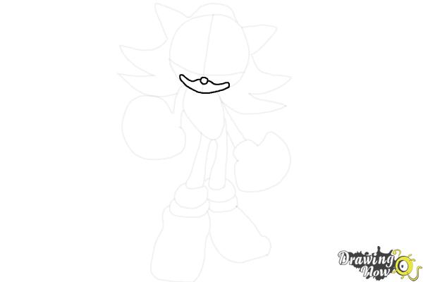 How to Draw Dark Sonic - Step 8