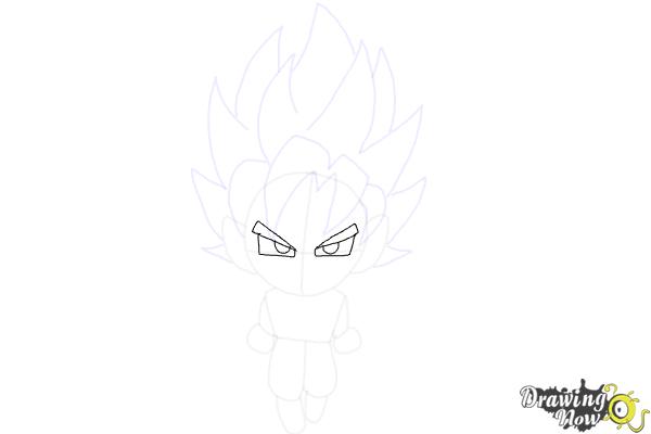 How to Draw Goku (Super Saiyan) - Step 11