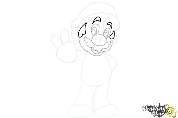 How to Draw Mario from The Super Mario Bros. Movie - Step 10