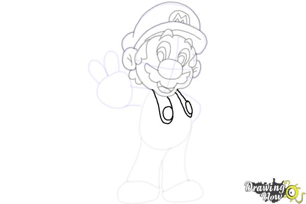 How to Draw Mario from The Super Mario Bros. Movie - Step 13