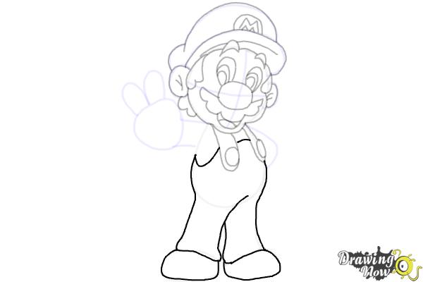 How to Draw Mario from The Super Mario Bros. Movie - Step 14