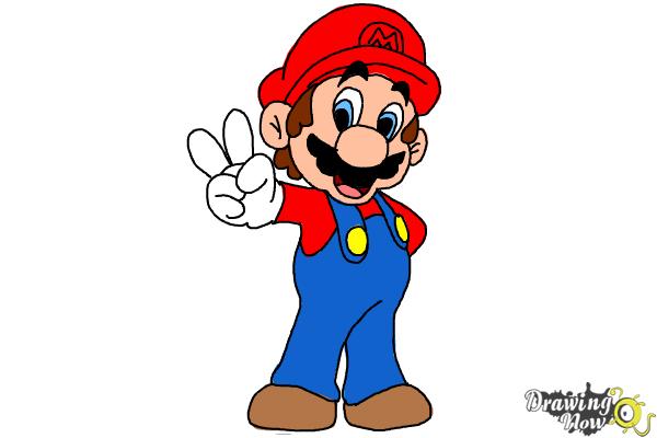 How to Draw Mario from The Super Mario Bros. Movie - Step 17