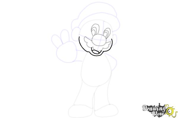 How to Draw Mario from The Super Mario Bros. Movie - Step 9