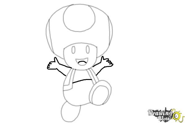 How to Draw Toad from The Super Mario Bros. Movie - Step 12