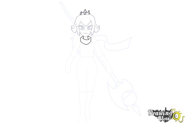 How to Draw Princess Peach from The Super Mario Bros. Movie - Step 10