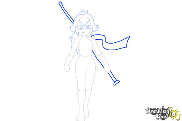 How to Draw Princess Peach from The Super Mario Bros. Movie - Step 6