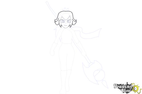 How to Draw Princess Peach from The Super Mario Bros. Movie - Step 9