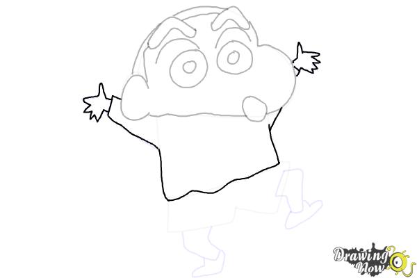 How to Draw Shin-chan (Shinnosuke Nohara from Crayon Shin Chan) - Step 11