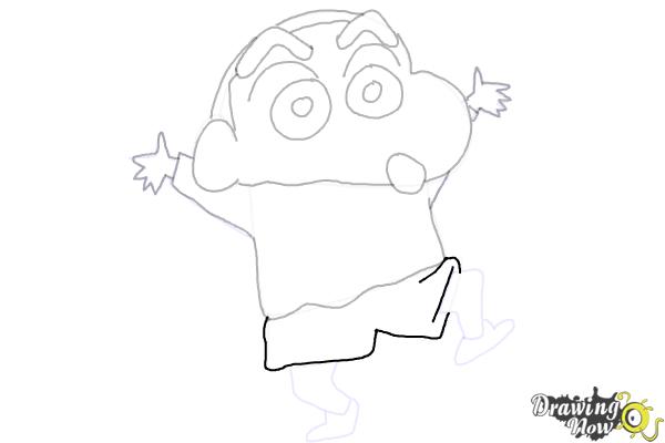 How to Draw Shin-chan (Shinnosuke Nohara from Crayon Shin Chan) - Step 12