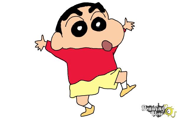 How to Draw Shinchan Shinnosuke Nohara from Crayon Shin Chan  DrawingNow